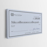 Million Excuses (Pound Edition) canvas wall art