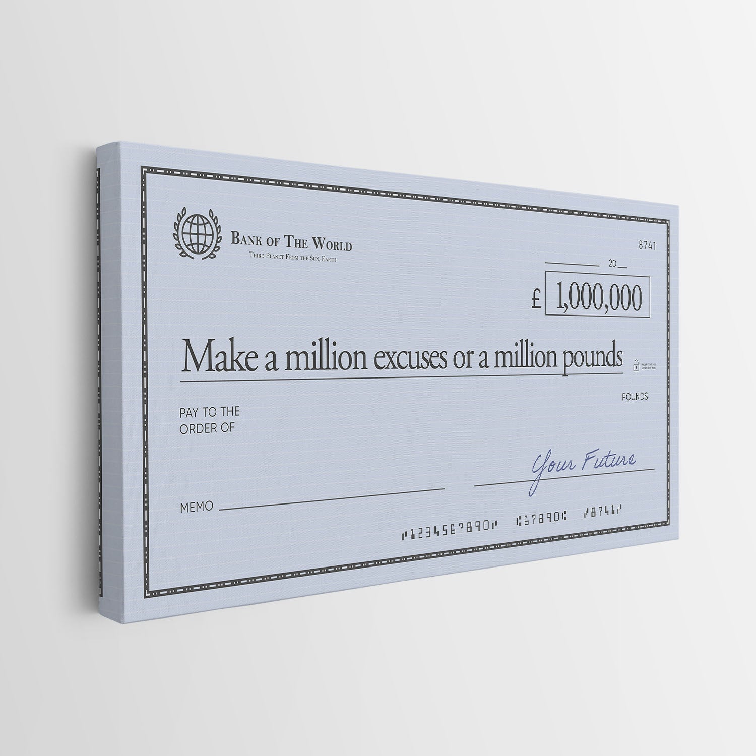 Million Excuses (Pound Edition) canvas wall art