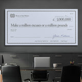 Million Excuses (Pound Edition) canvas wall art