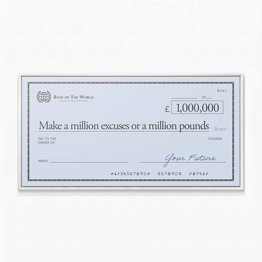 Million Excuses (Pound Edition) canvas wall art