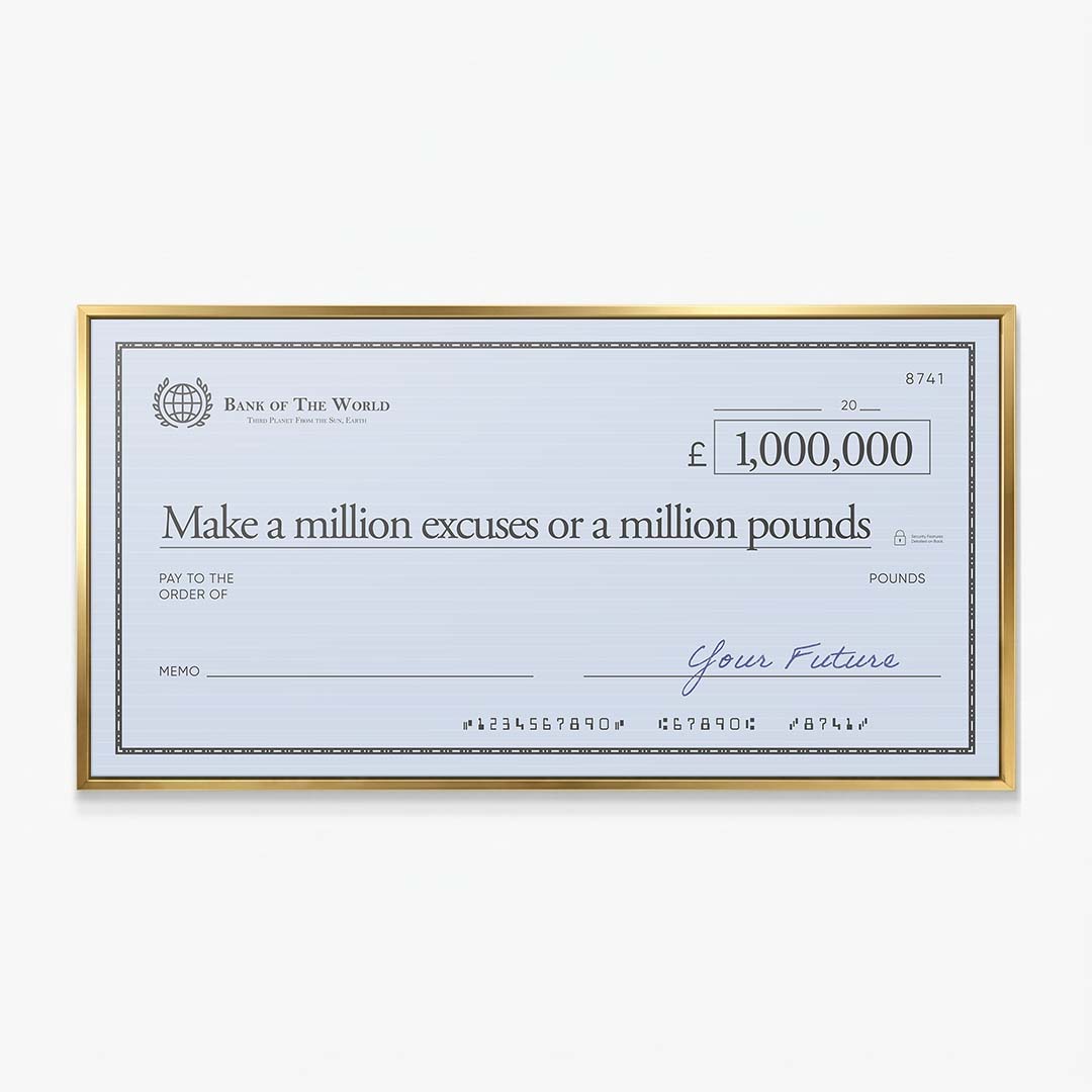 Million Excuses (Pound Edition) canvas wall art