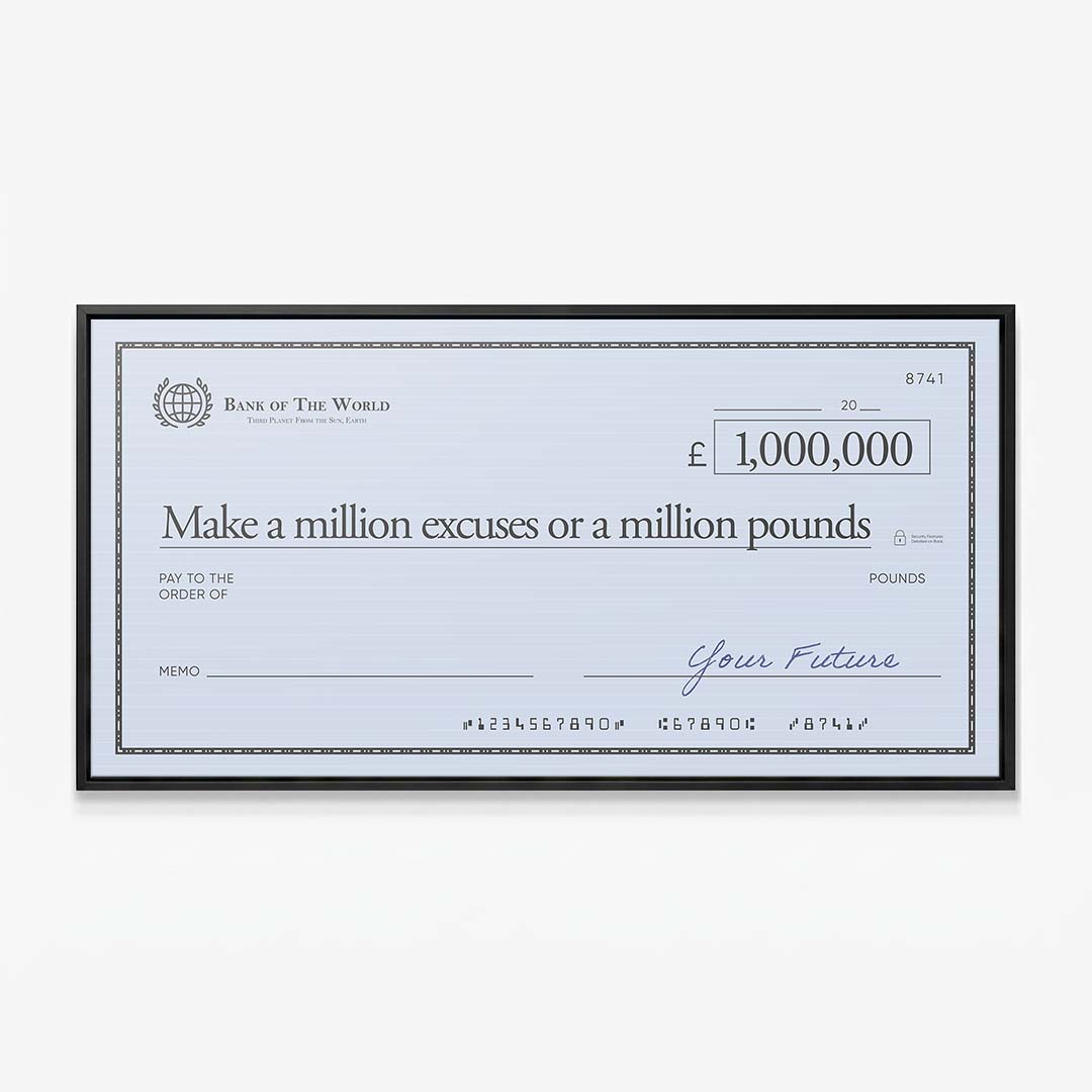 Million Excuses (Pound Edition) canvas wall art