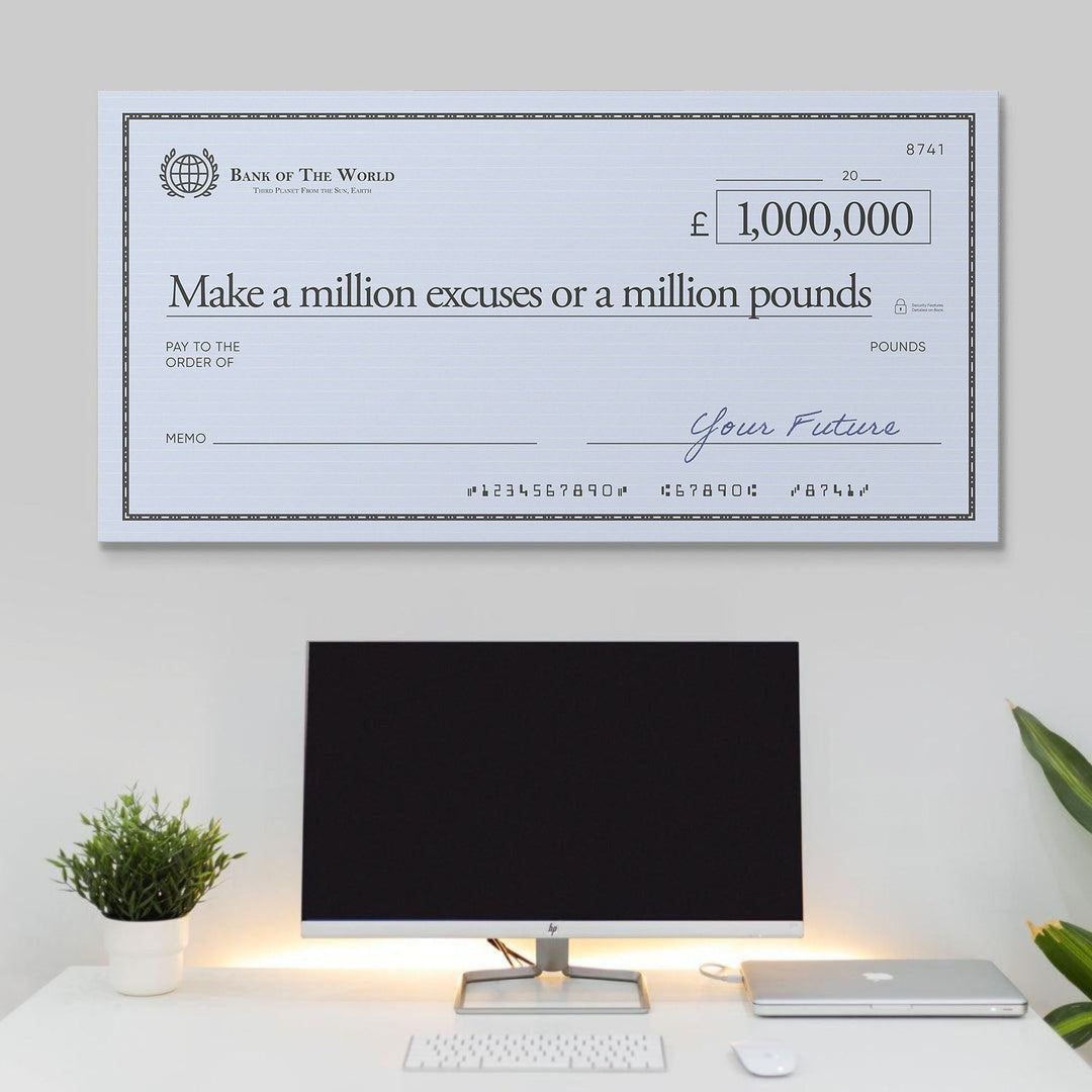 Million Excuses (Pound Edition) canvas wall art
