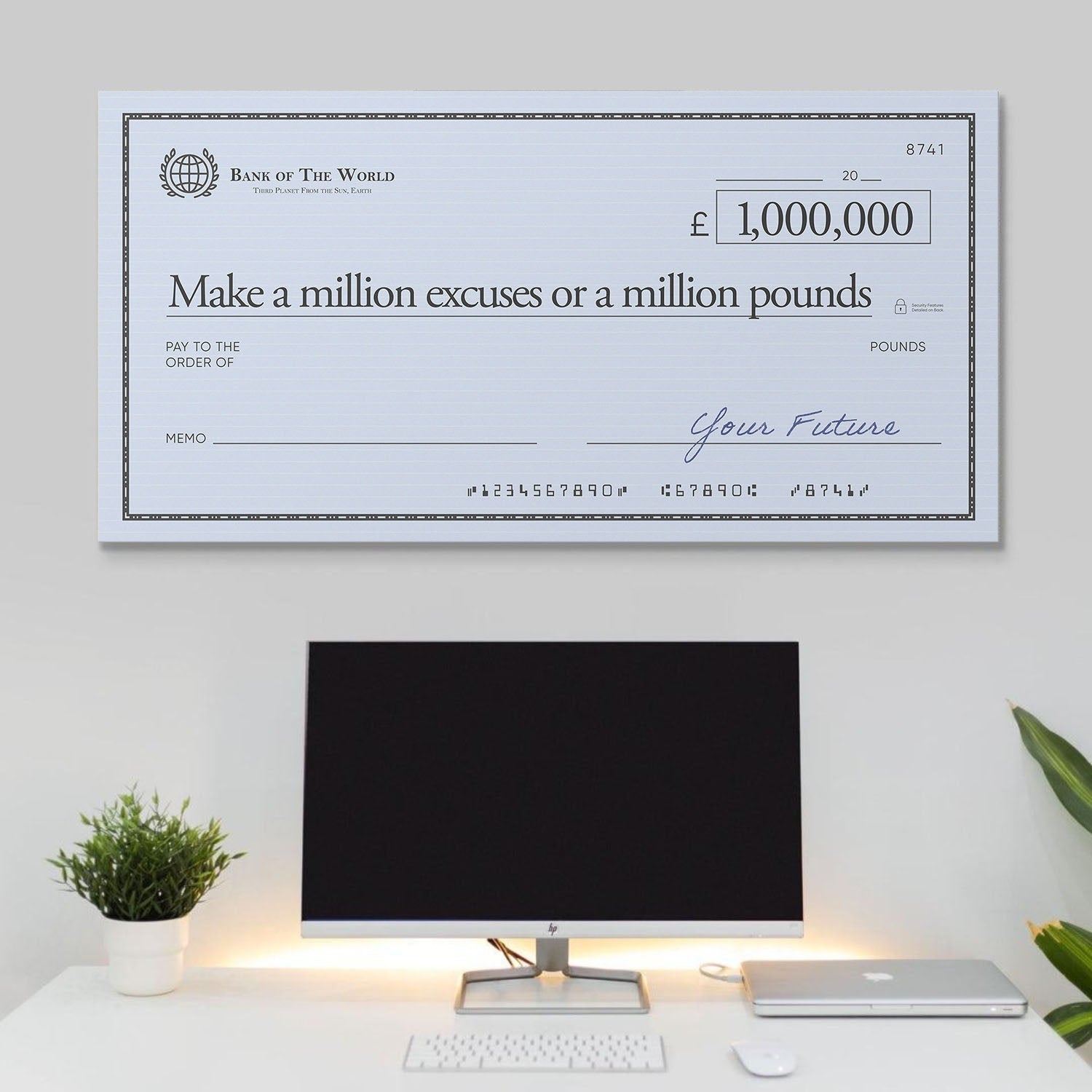 Million Excuses (Pound Edition) canvas wall art