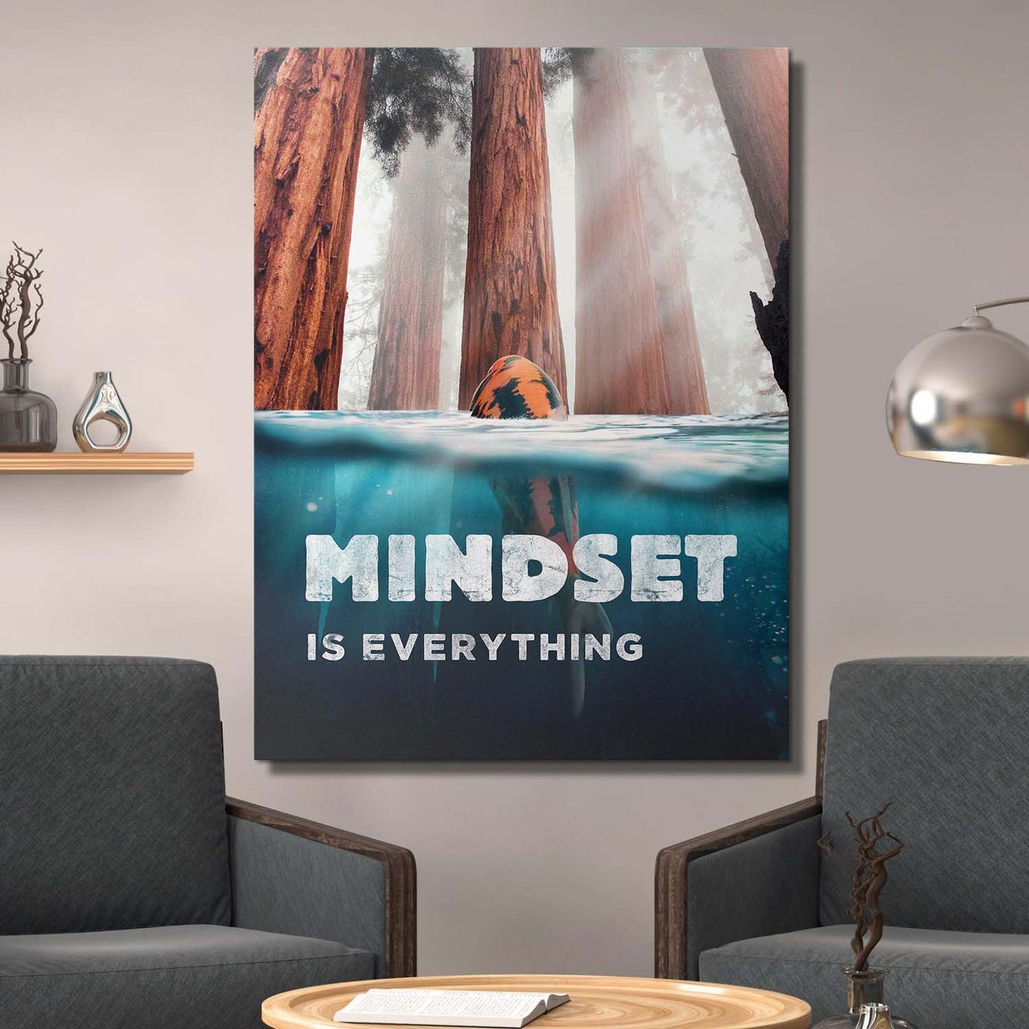 Mindset Is Everything (Koi Edition) canvas art