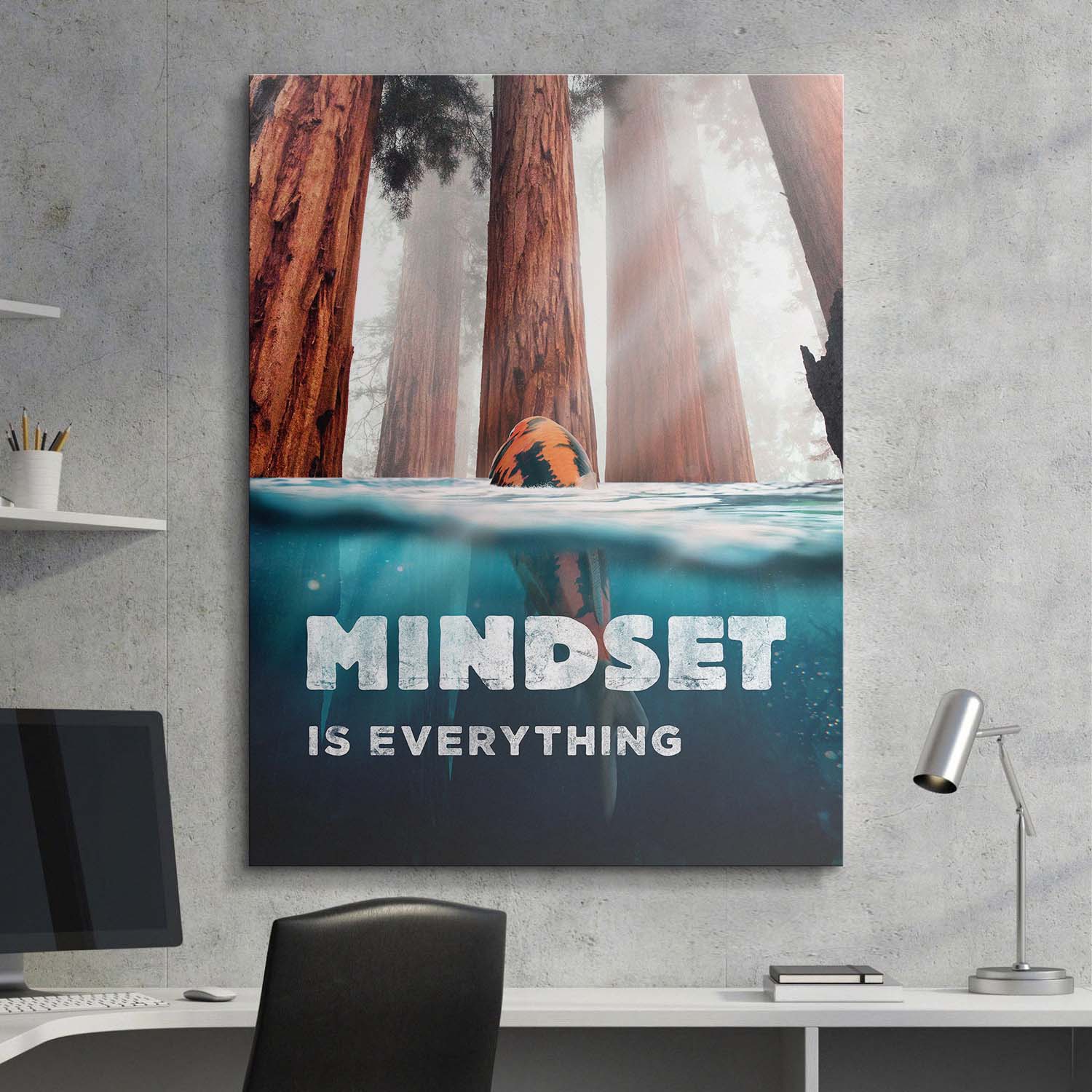 Mindset Is Everything (Koi Edition) canvas art