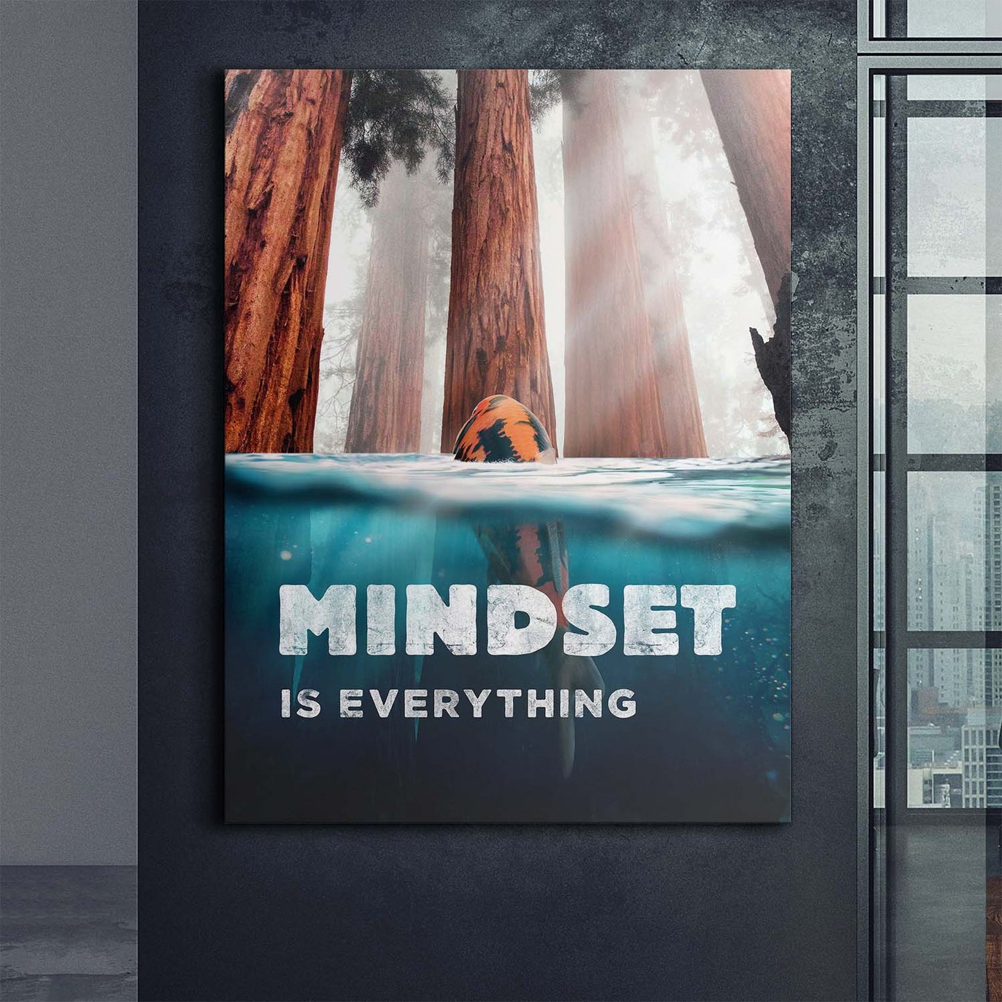 Mindset Is Everything (Koi Edition) canvas art