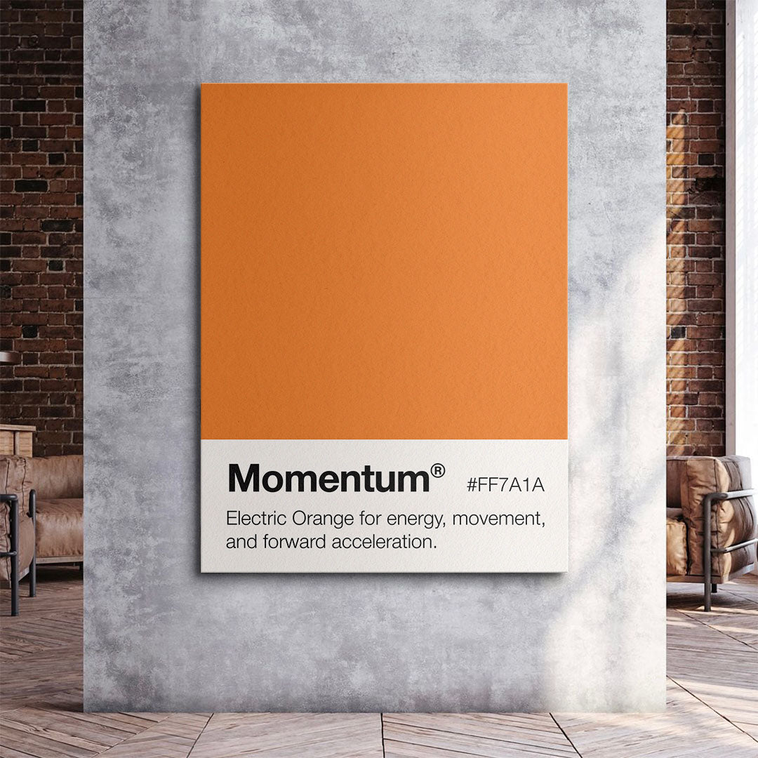 Momentum Palette motivational canvas wall art