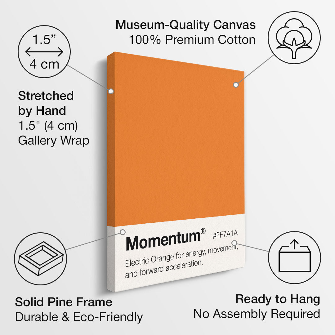 Momentum Palette motivational canvas wall art