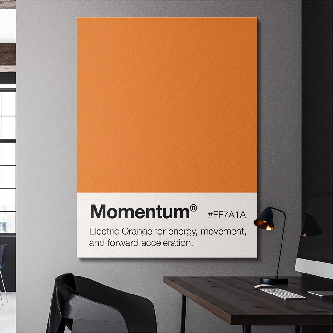 Momentum Palette motivational canvas wall art