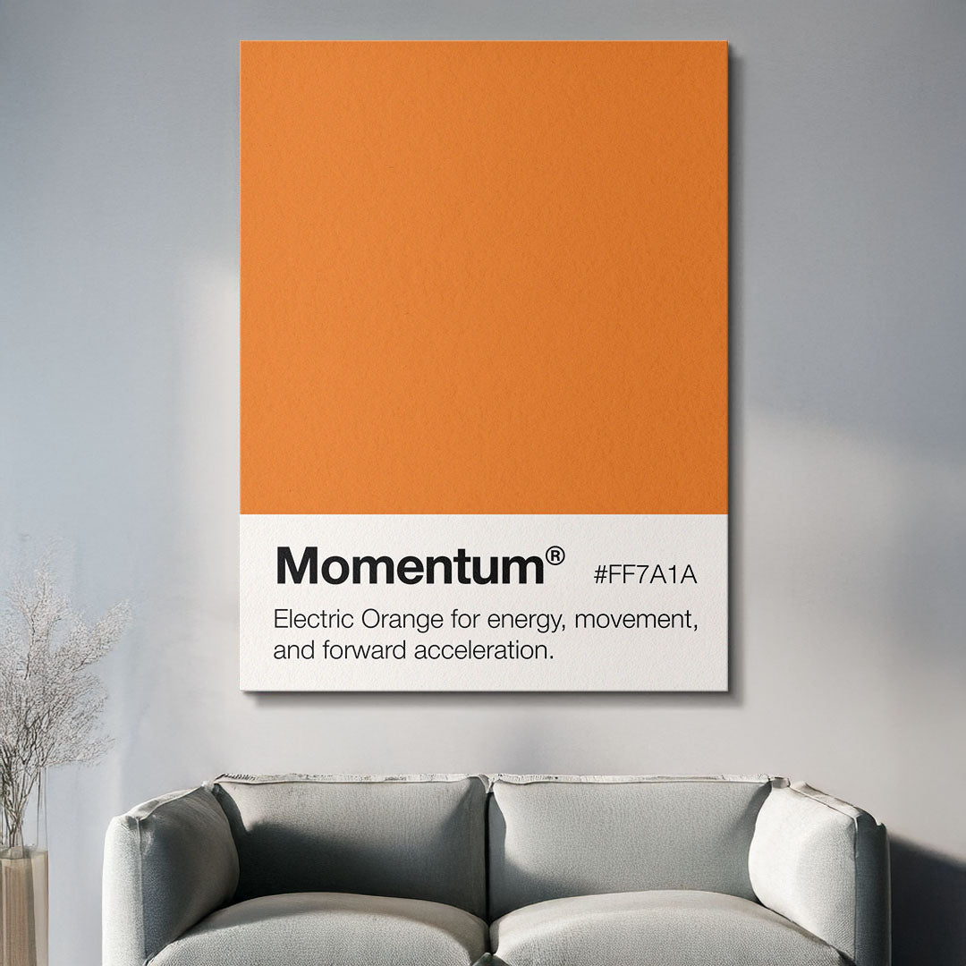 Momentum Palette motivational canvas wall art