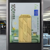 Money Clip 100 Euros canvas wall art
