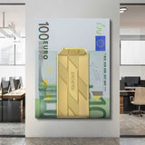 Money Clip 100 Euros canvas wall art