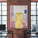 Money Clip 500 Euros canvas wall art