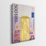 Money Clip 500 Euros canvas wall art