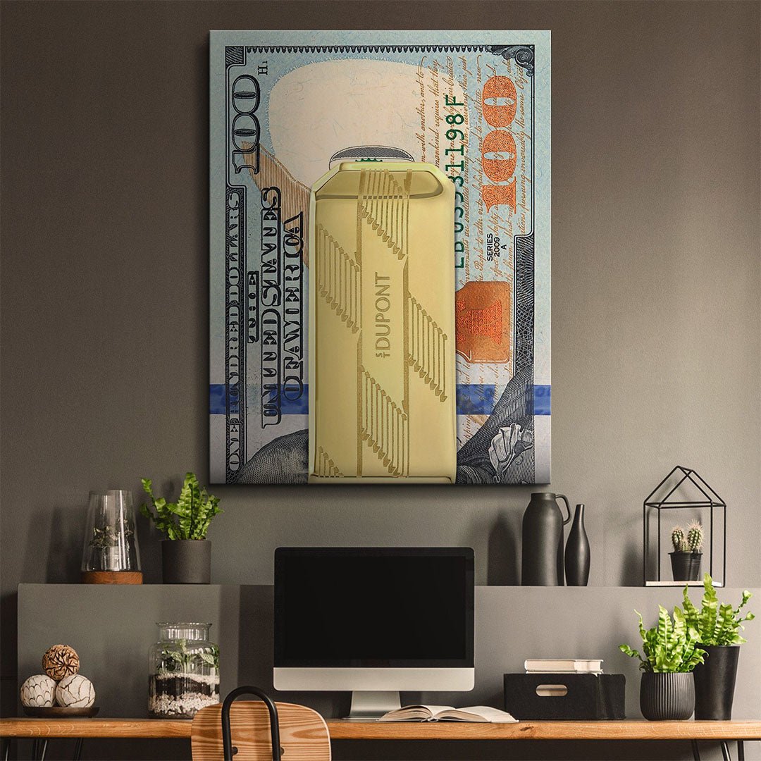 Money Clip Dollars canvas wall art