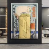 Money Clip Dollars canvas wall art