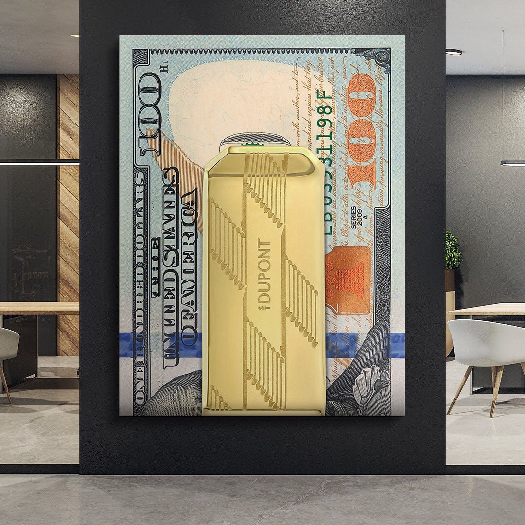 Money Clip Dollars canvas wall art