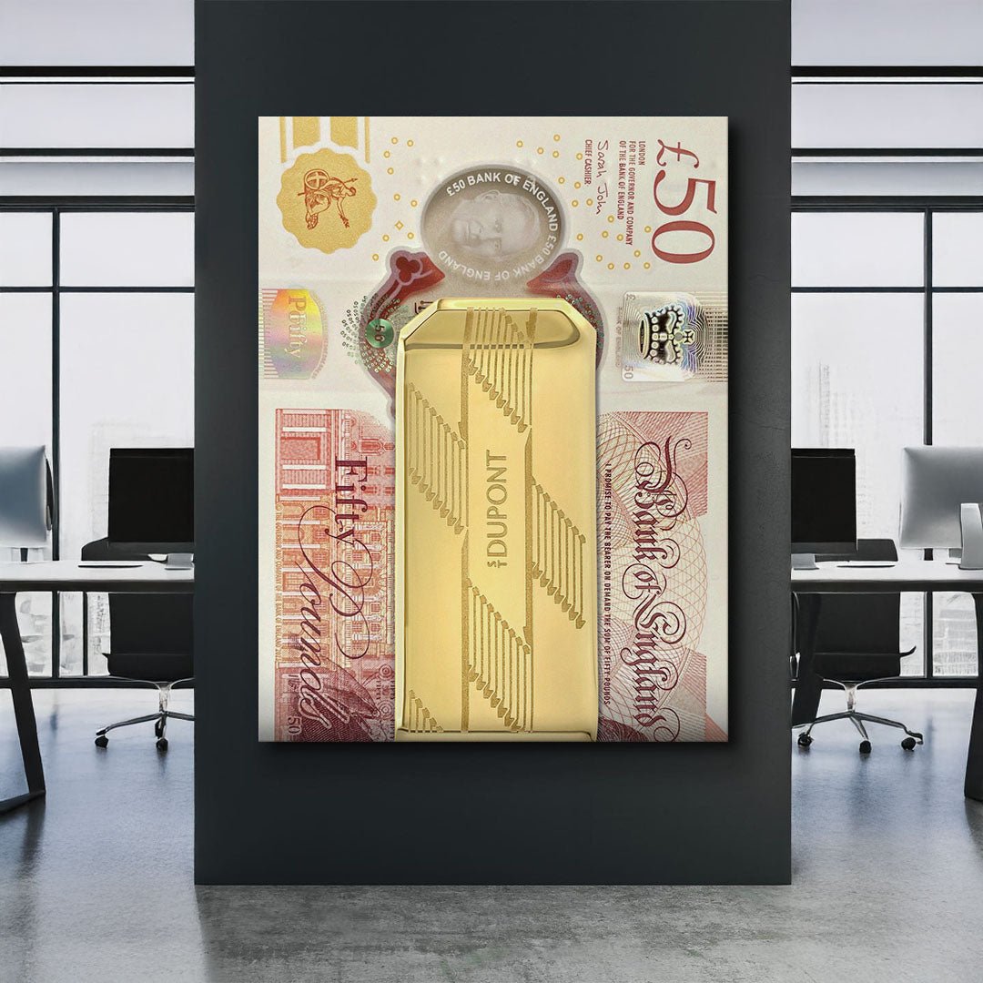 Money Clip Pounds canvas art