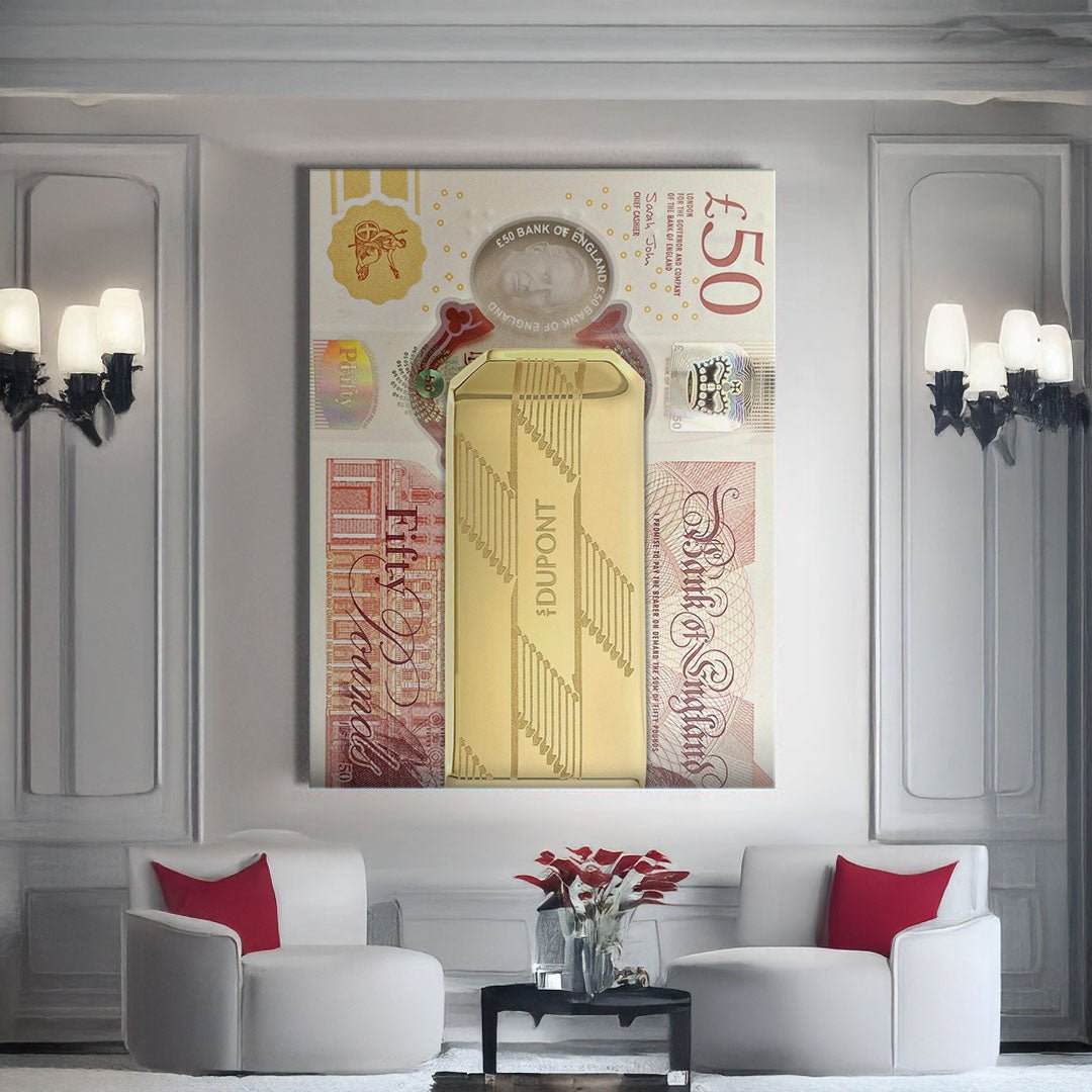 Money Clip Pounds canvas art