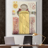 Money Clip Pounds canvas wall art