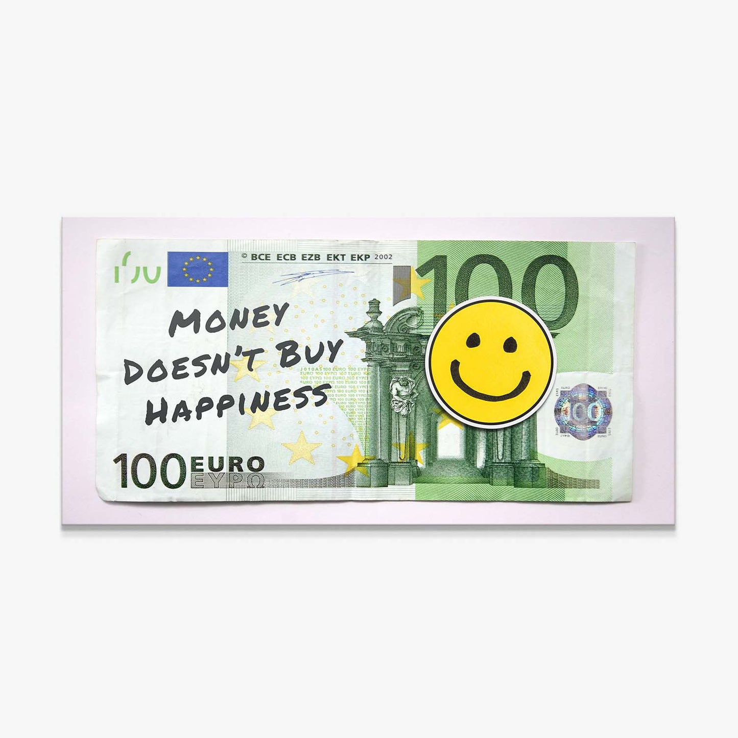 Money Doesn't Buy Happiness (Euro Edition) canvas art