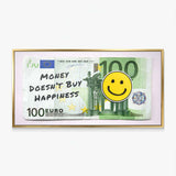 Money Doesn't Buy Happiness (Euro Edition) canvas wall art