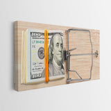 Money Trap Dollars canvas wall art
