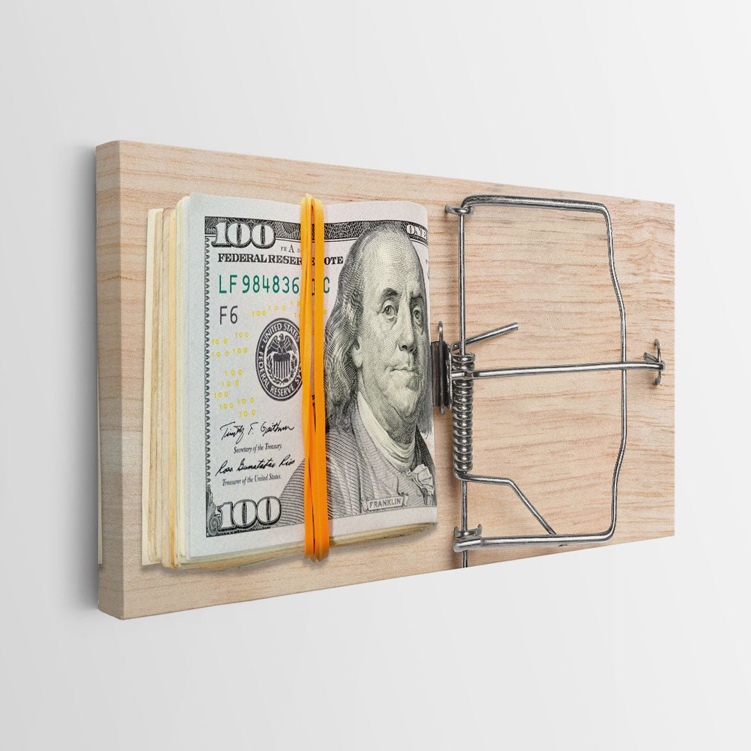 Money Trap Dollars canvas wall art