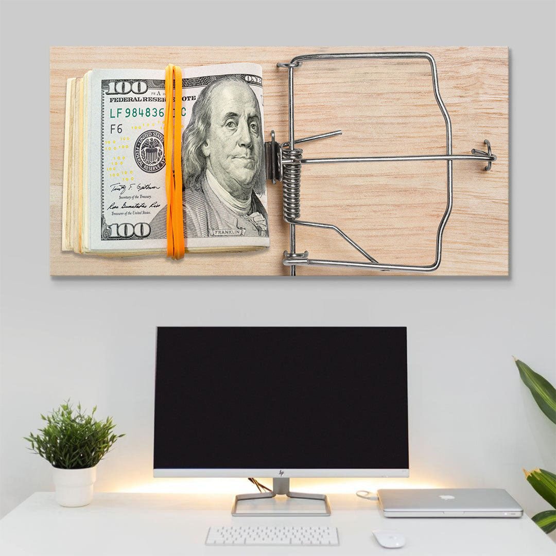 Money Trap Dollars canvas wall art