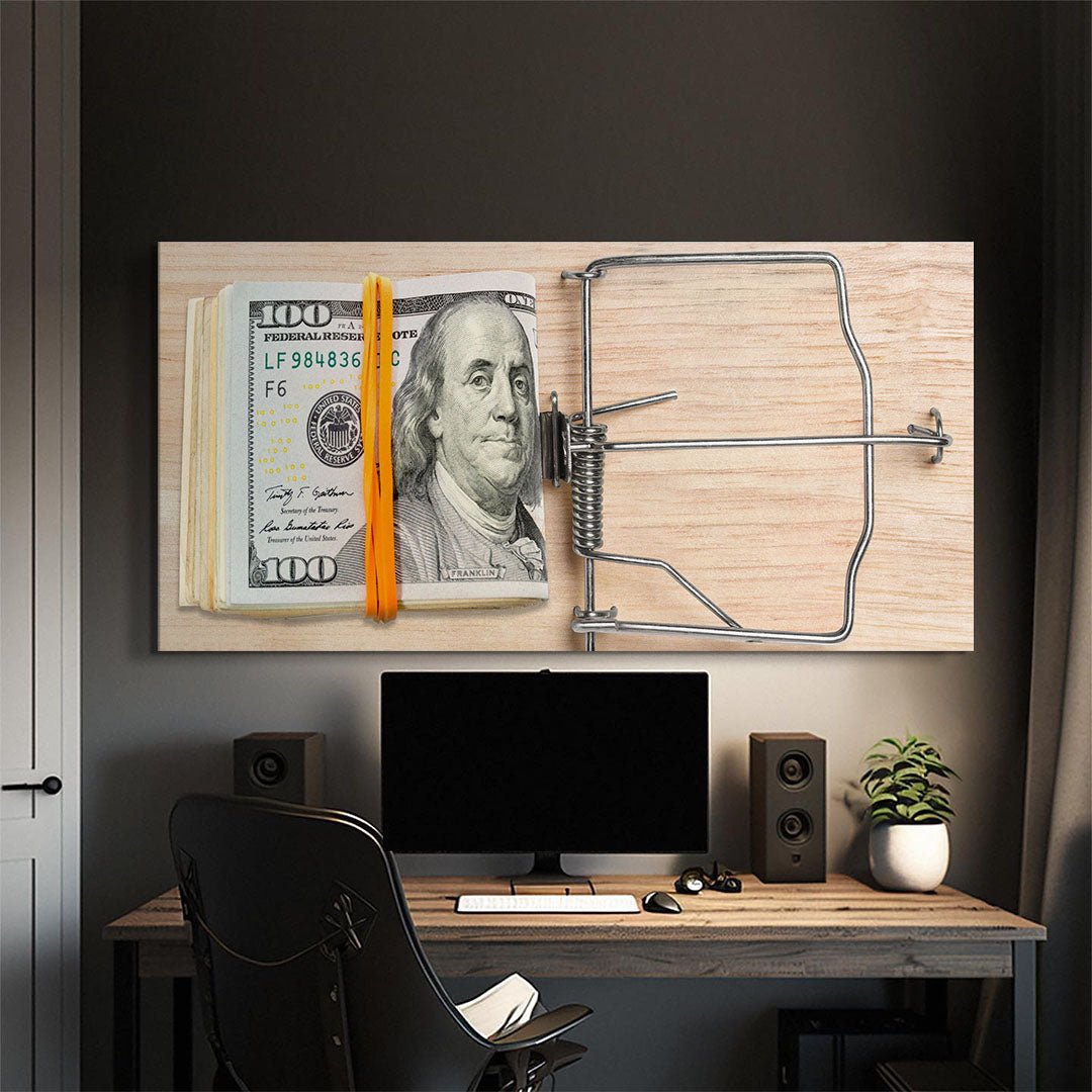 Money Trap Dollars canvas wall art