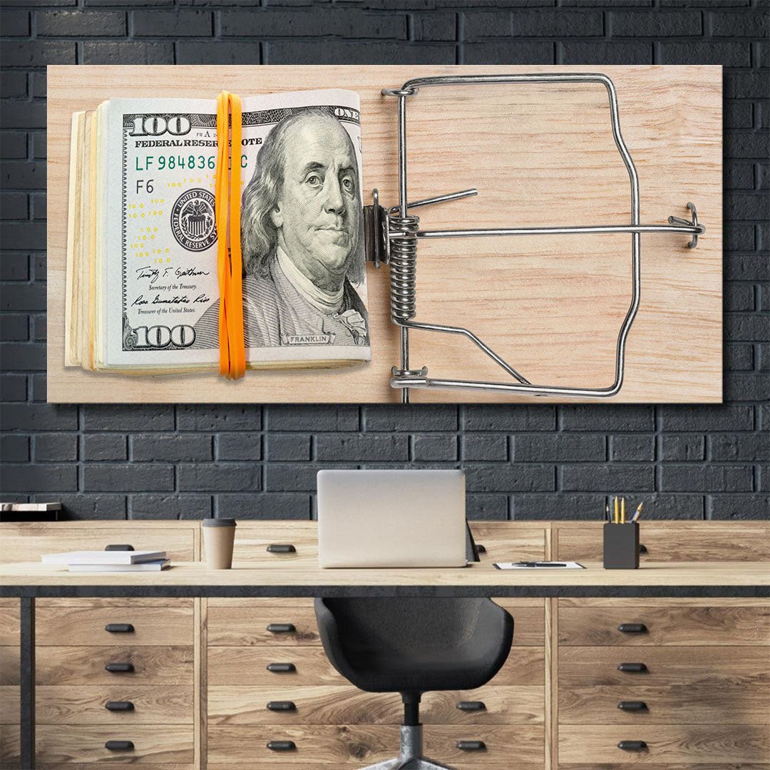 Money Trap Dollars canvas wall art