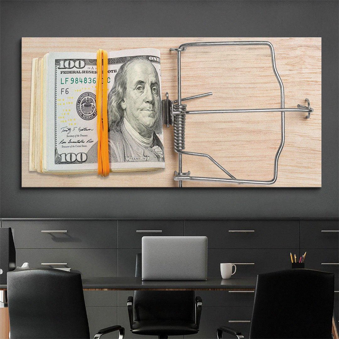 Money Trap Dollars canvas wall art