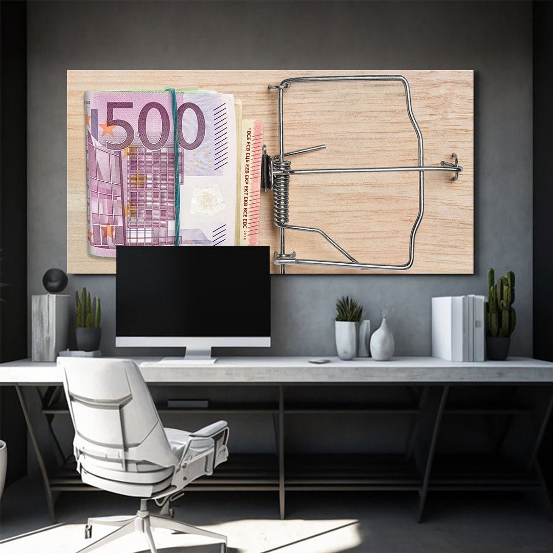 Money Trap Euros canvas wall art