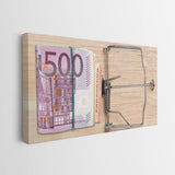 Money Trap Euros canvas wall art