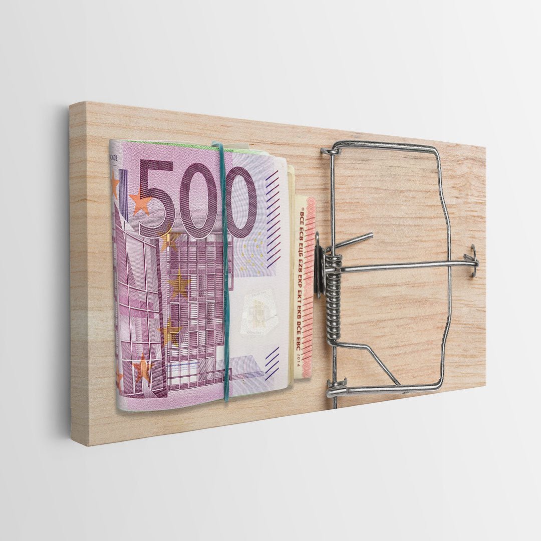 Money Trap Euros canvas wall art