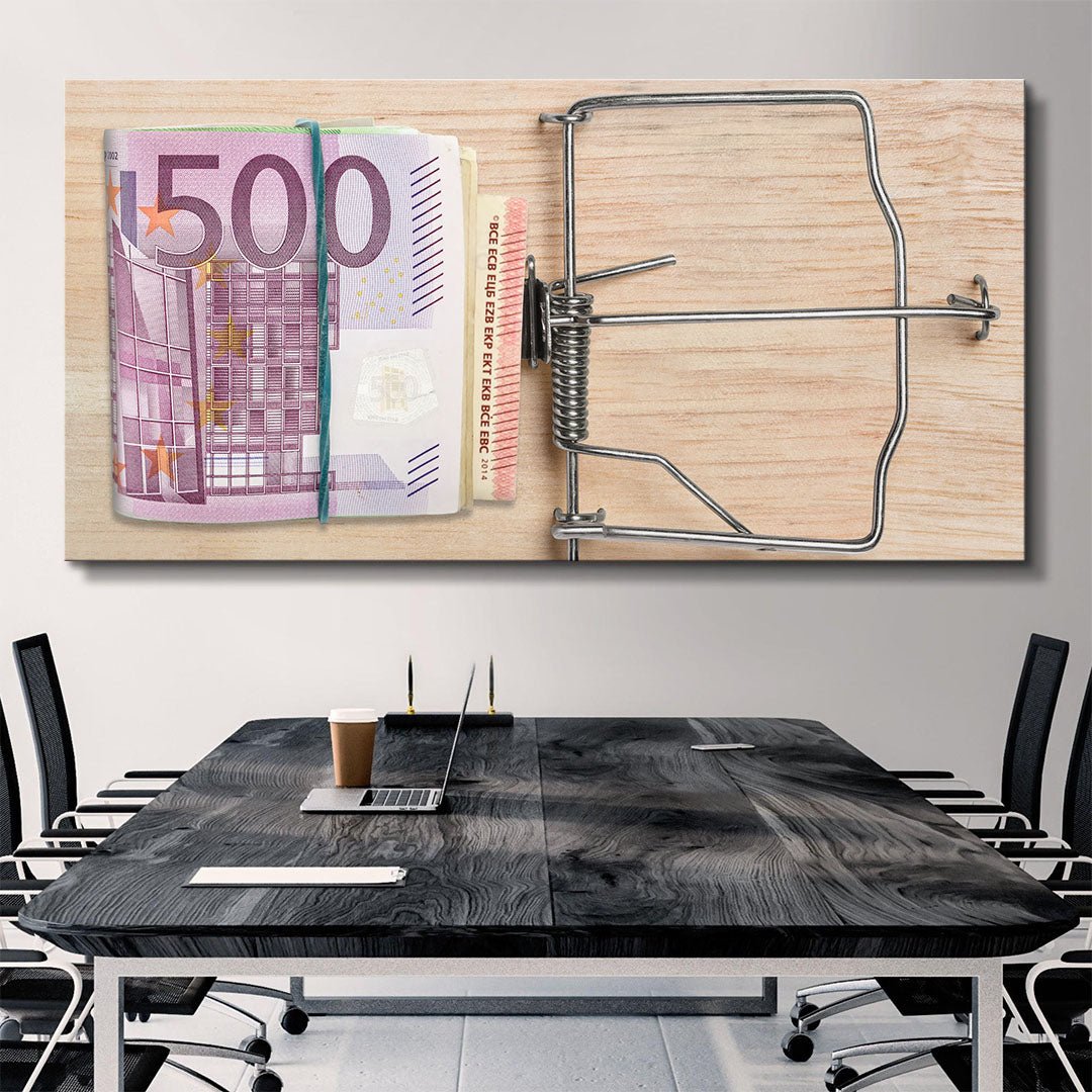 Money Trap Euros canvas wall art