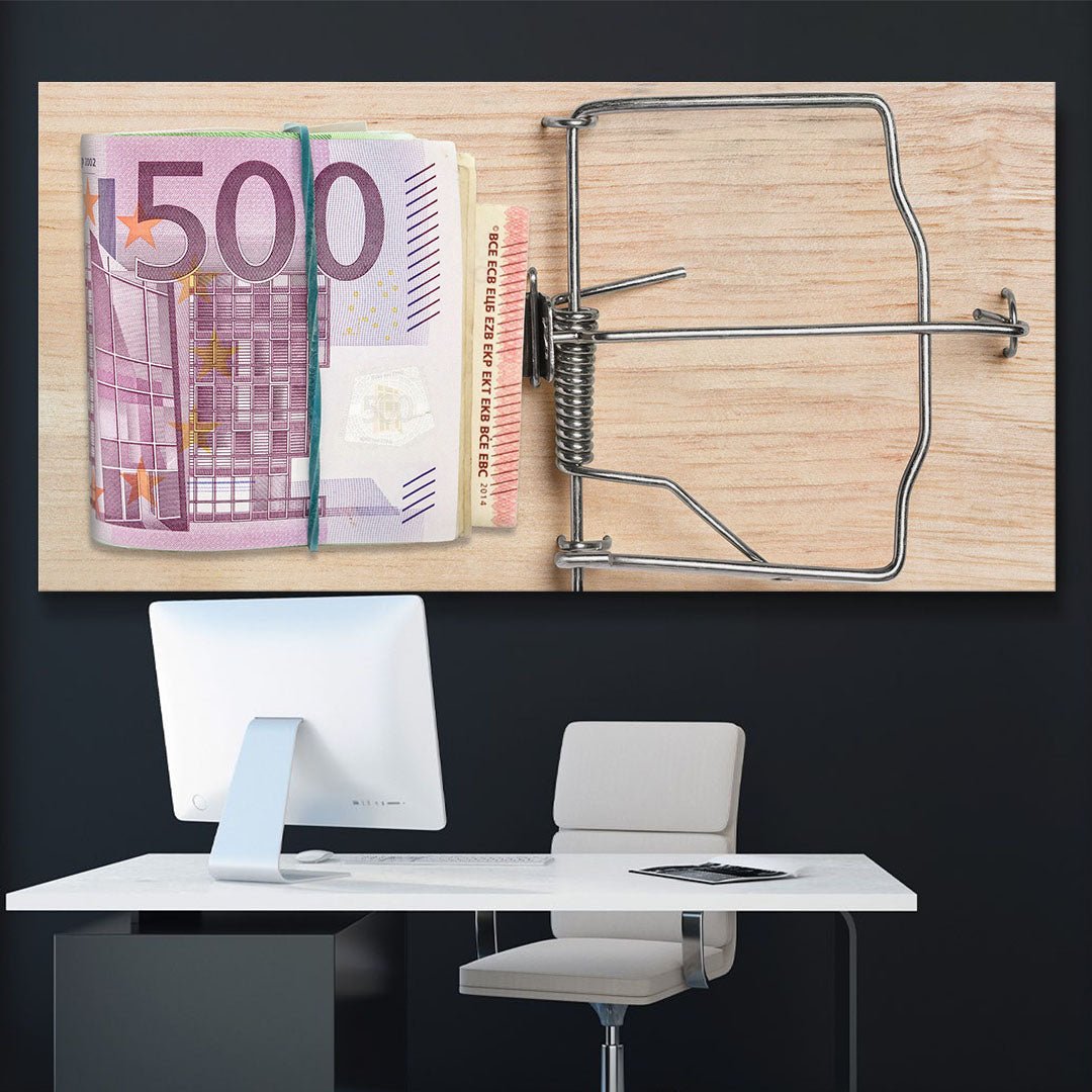 Money Trap Euros canvas wall art