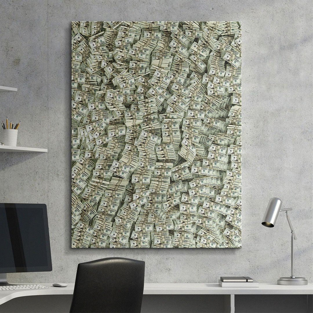 Money Wall Dollars canvas art