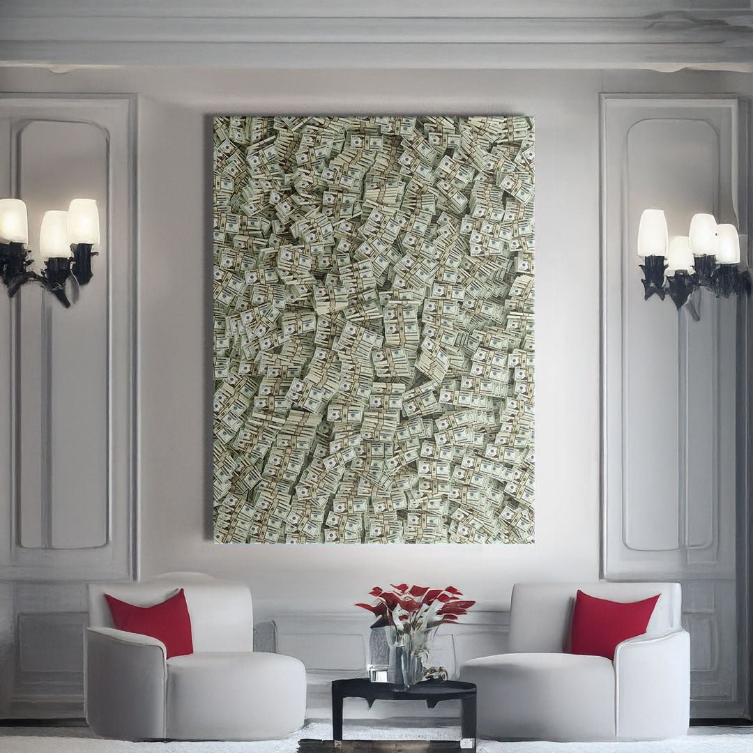 Money Wall Dollars canvas art