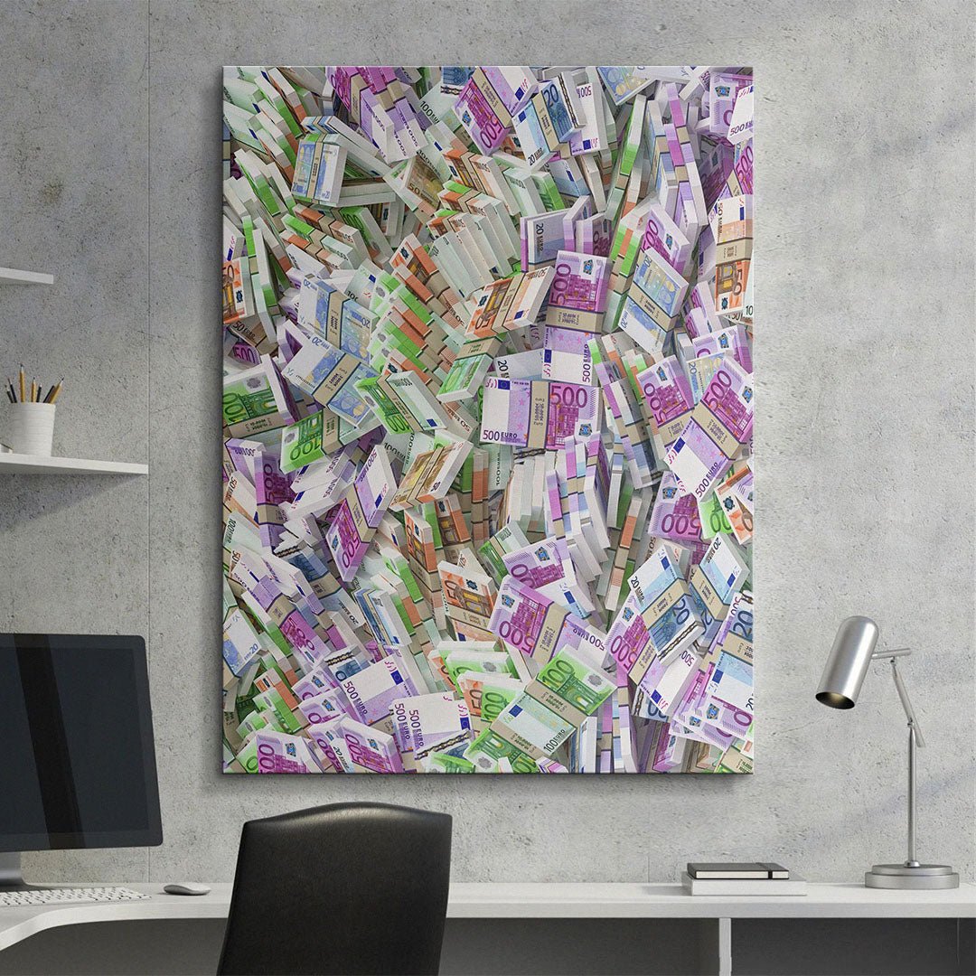 Money Wall Euros canvas art