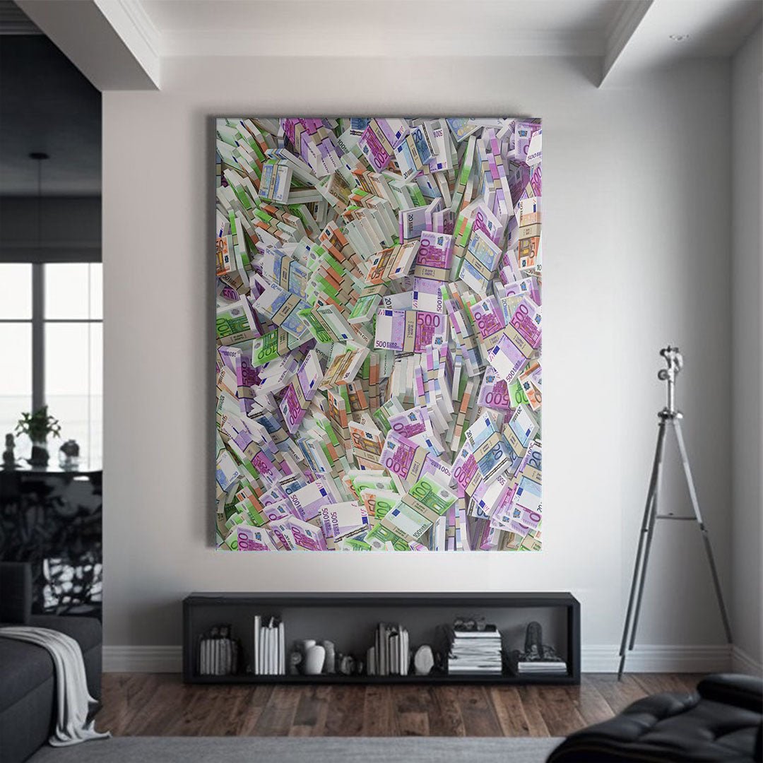 Money Wall Euros canvas art