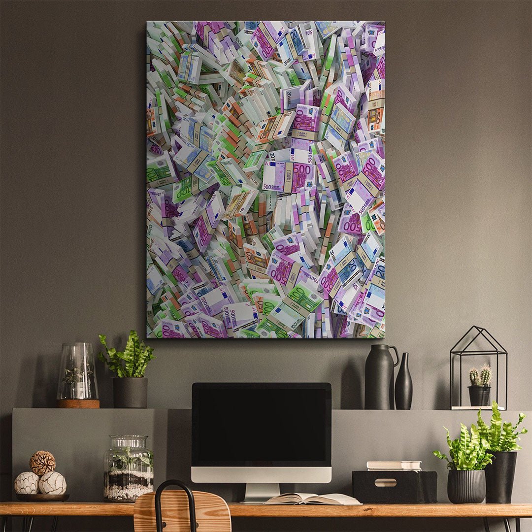Money Wall Euros canvas art
