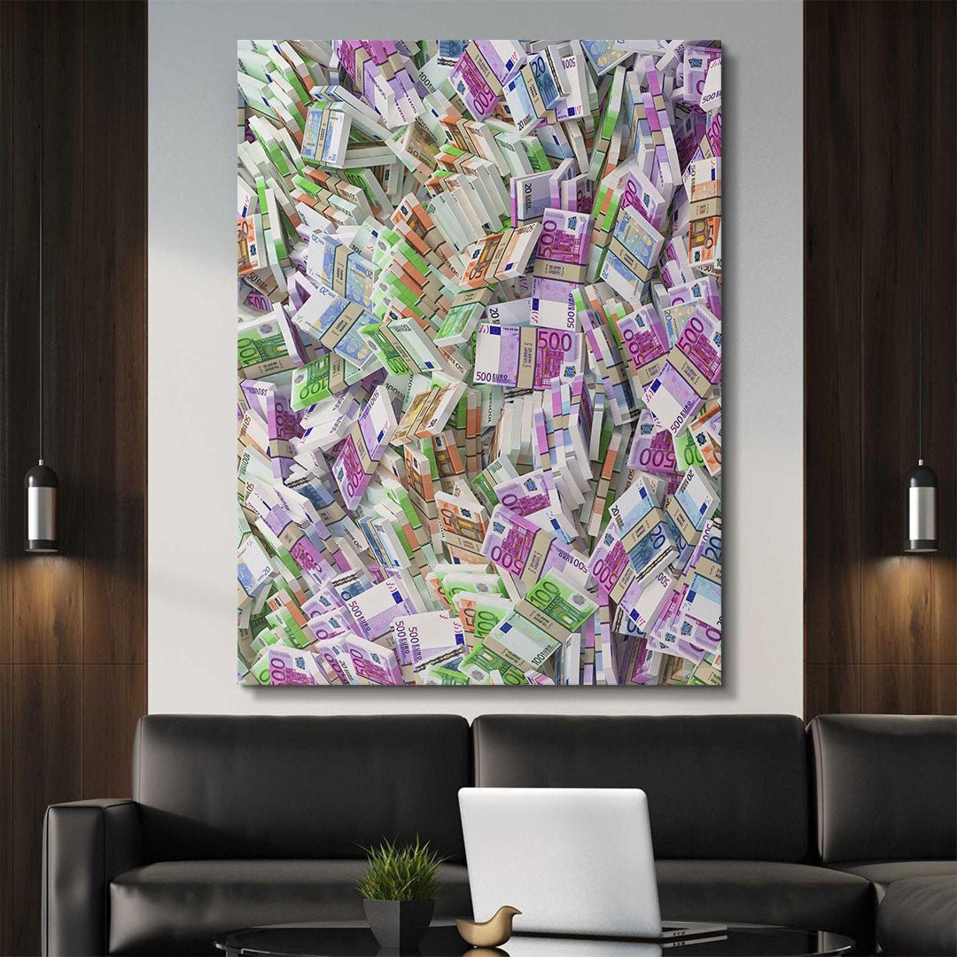 Money Wall Euros canvas art