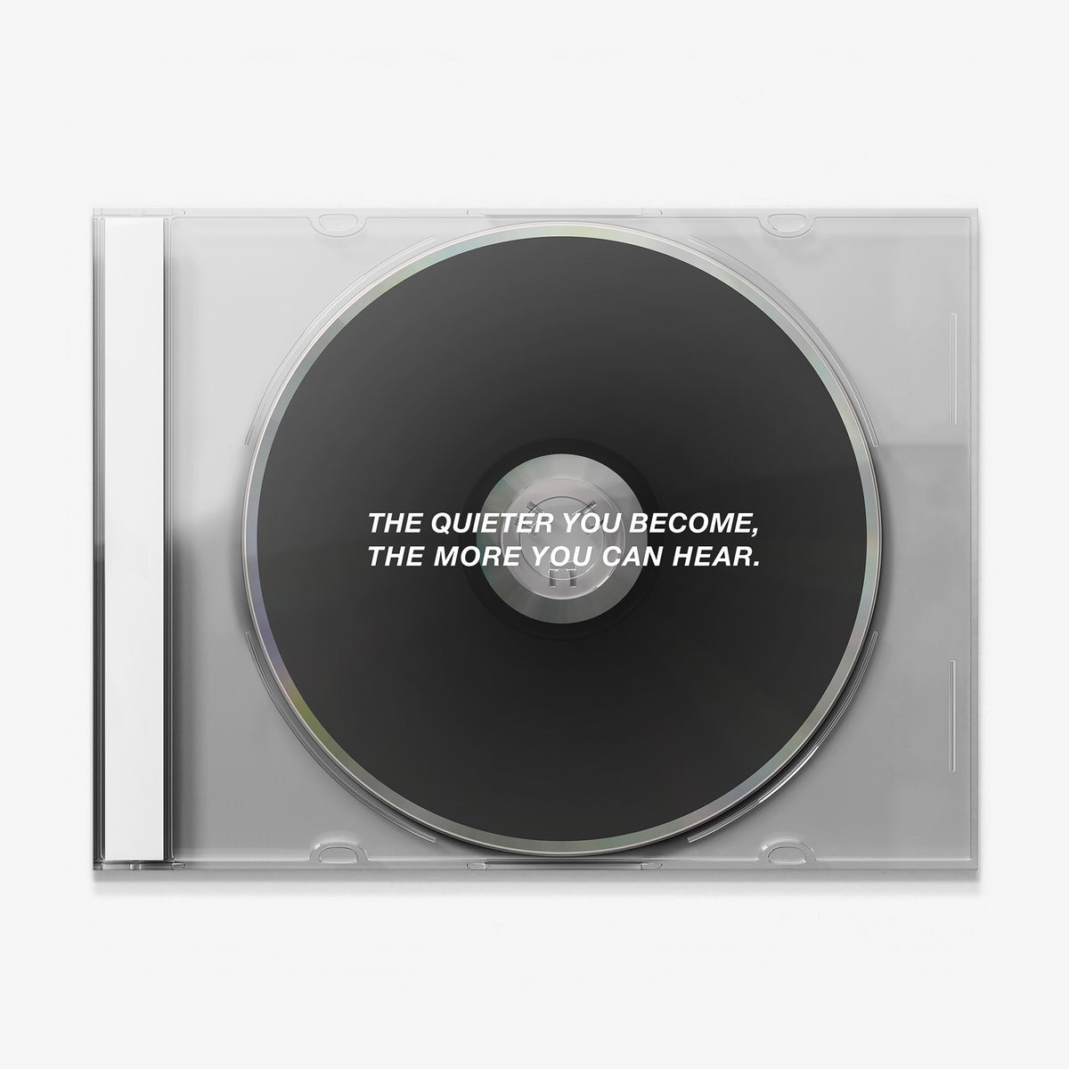 More You Can Hear black CD canvas wall art