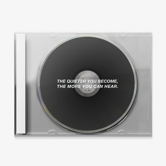 More You Can Hear black CD canvas wall art