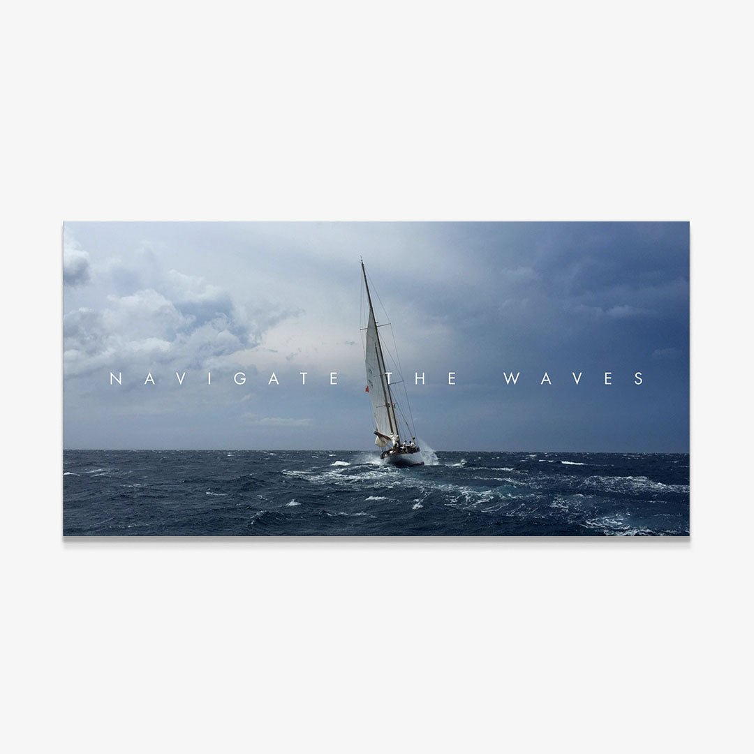 Navigate the Waves canvas art