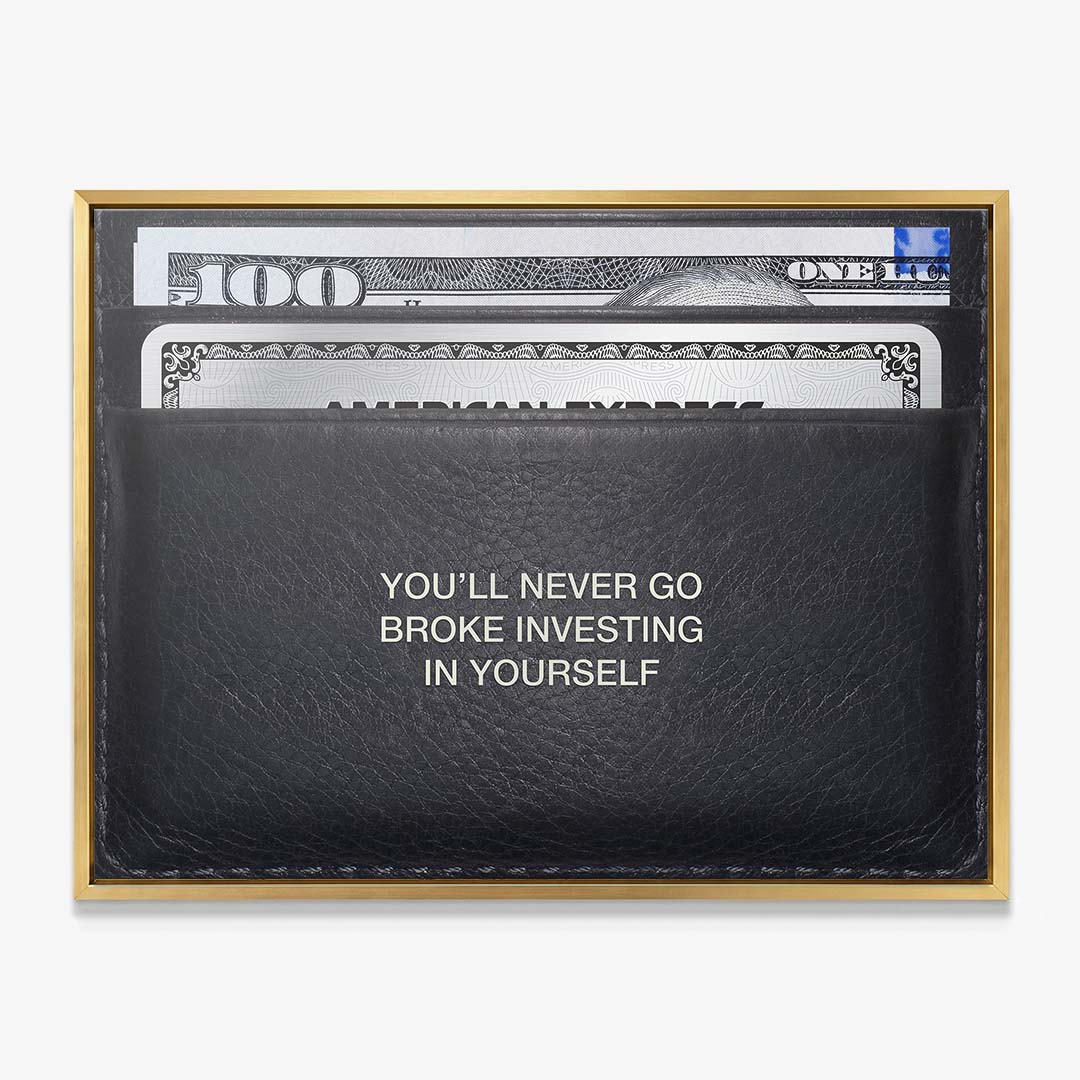 Never Go Broke (Dollar Edition) canvas wall art