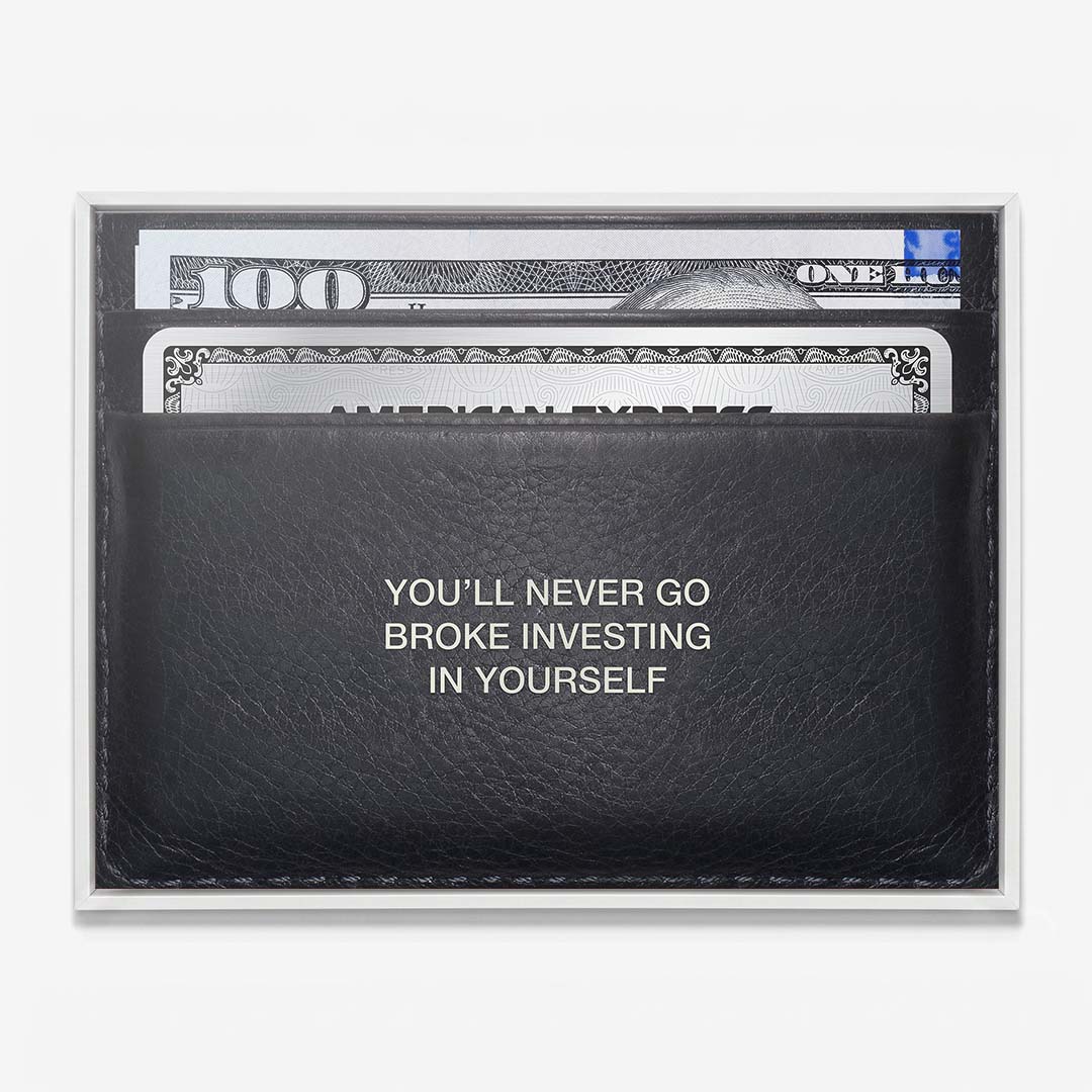 Never Go Broke (Dollar Edition) canvas wall art