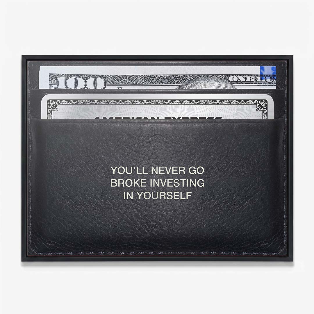 Never Go Broke (Dollar Edition) canvas wall art